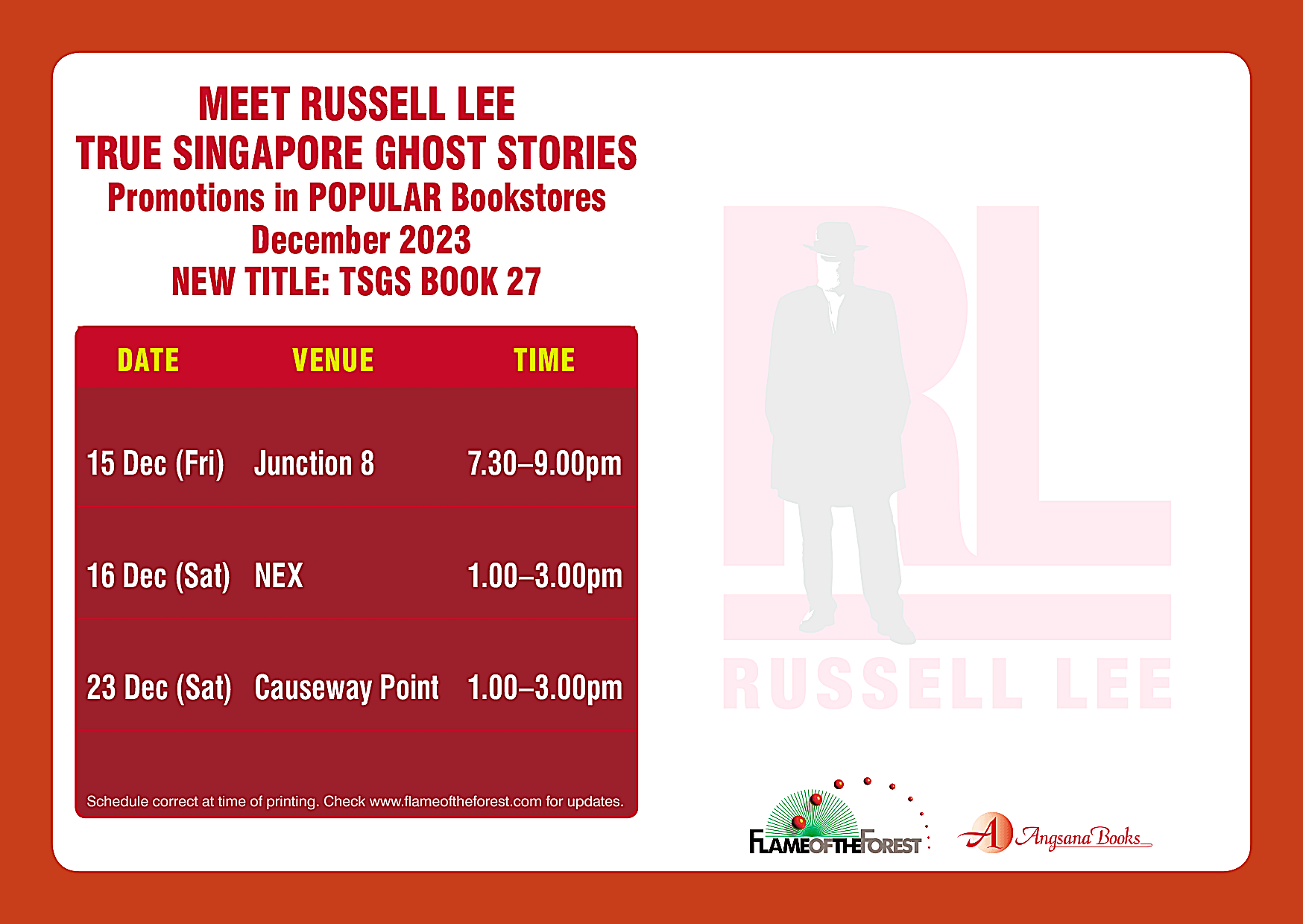 TRUE SINGAPORE GHOST STORIES EVENTS DEC 2023